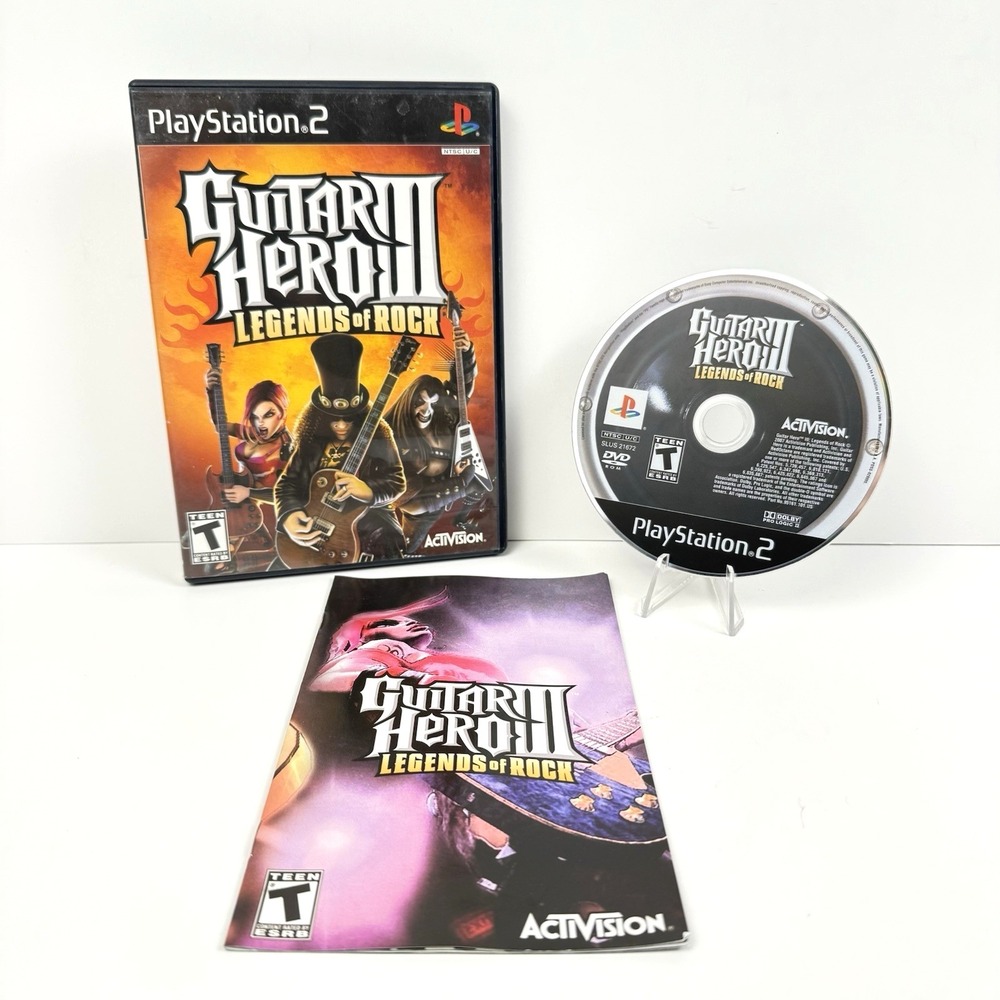 Guitar Hero 3 III: Legends‎ of Rock (Sony PlayStation 2) PS2 Complete W/ Manual